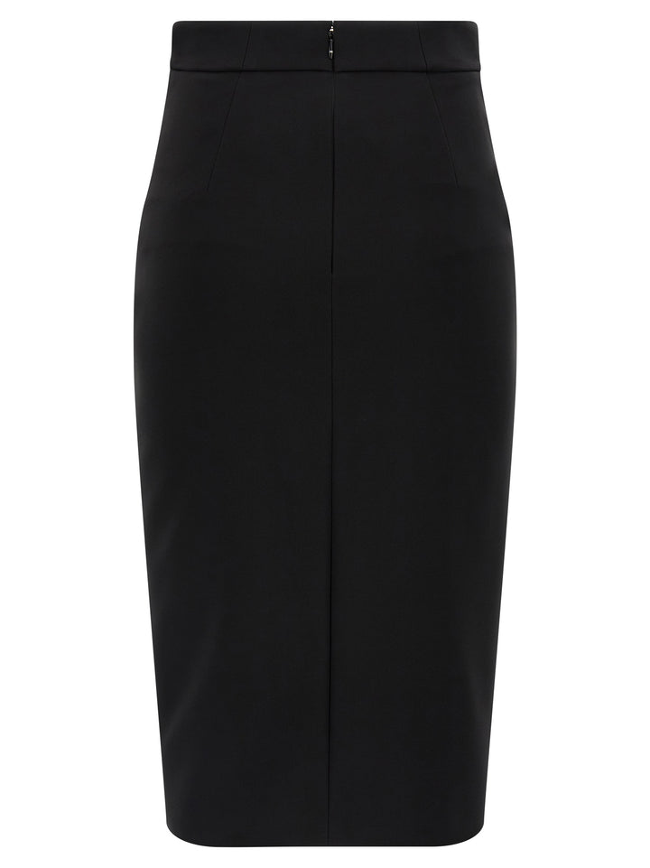 Elisabetta Franchi Zip Skirt Gonne - Nero | 0df2ab812711a11f2251bb8654e891e4c49730cb