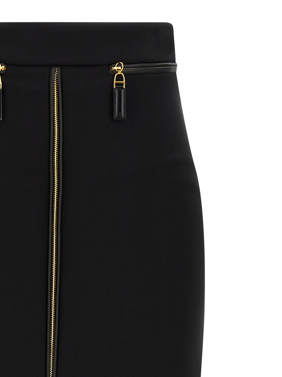 Elisabetta Franchi Zip Skirt Gonne - Nero | 5055815aae61d4762715f6b551551a89bb93fe04