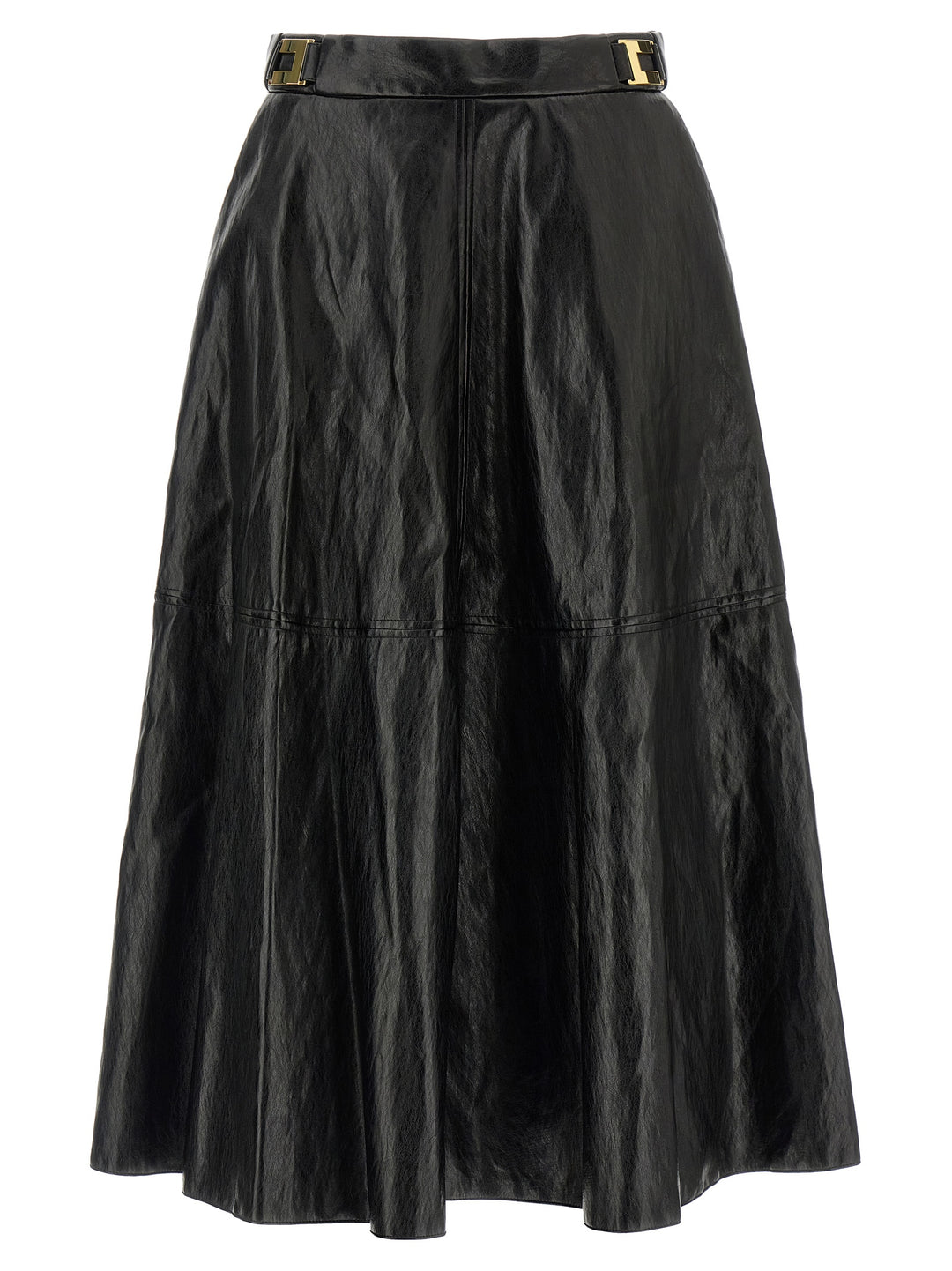 Elisabetta Franchi Craquelé Skirt Gonne - Nero | 06dea302d052c1c972934cbdea04303994020307