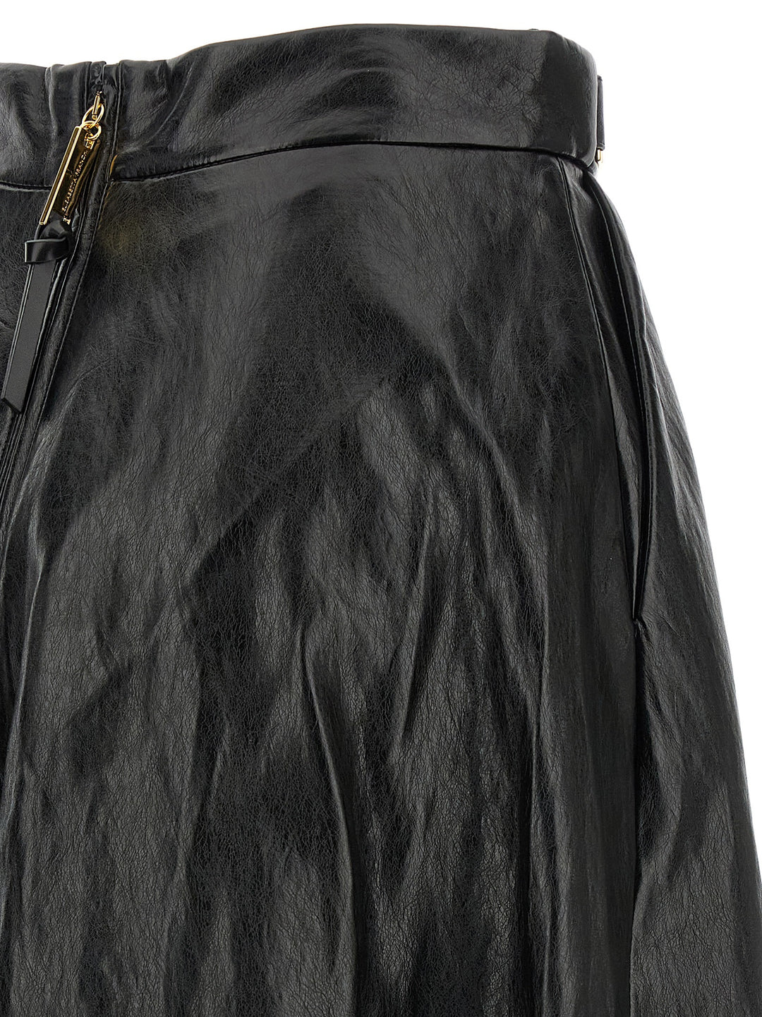 Elisabetta Franchi Craquelé Skirt Gonne - Nero | 4f93989543ba8b5f718545a1771c96d277b66484