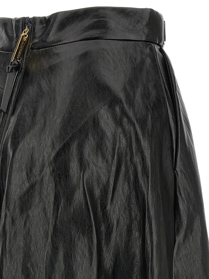 Elisabetta Franchi Craquelé Skirt Gonne - Nero | 4f93989543ba8b5f718545a1771c96d277b66484