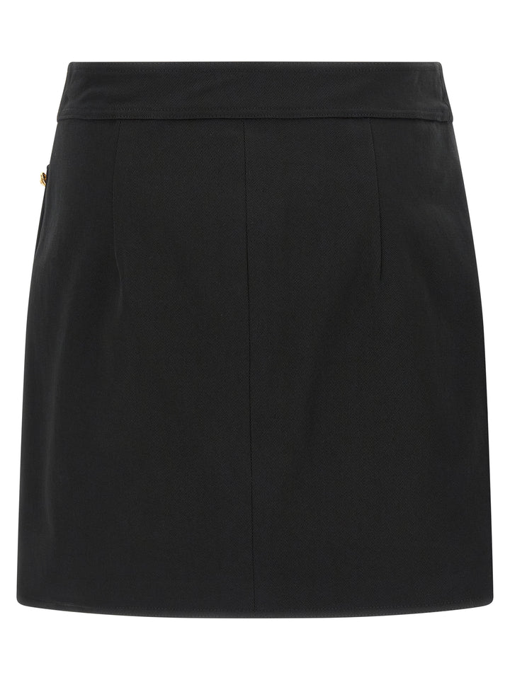 Elisabetta Franchi Jewel Button Skirt Gonne - Nero | 222ab3a96f43beda0483a27ebeebd45ad451e1e2