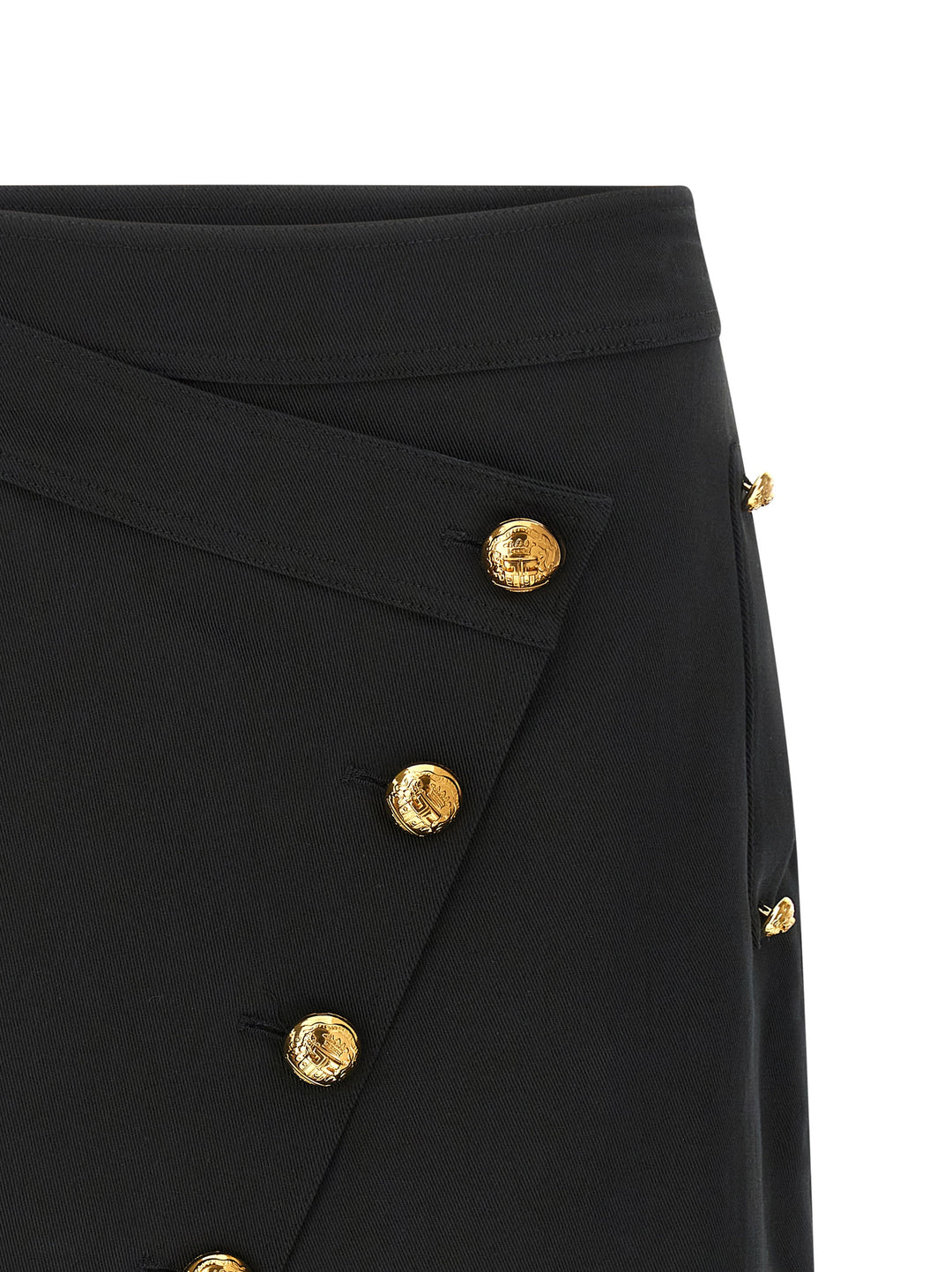 Elisabetta Franchi Jewel Button Skirt Gonne - Nero | 7725da6aabc87c2c48b3e65a8ac809ea5d8b538a