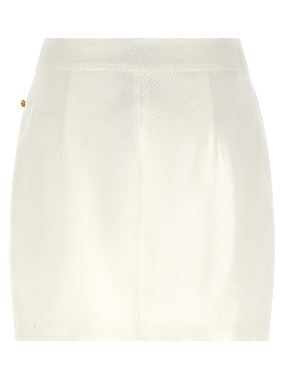 Elisabetta Franchi Jewel Button Skirt Gonne - Bianco | 5f4901523d39b0667f287c5c2df2af13810630e9