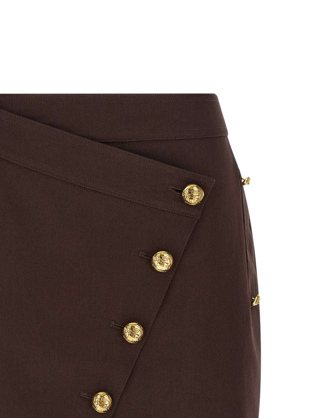Elisabetta Franchi Jewel Button Skirt Gonne - Marrone | 9e0dc6a4d2ad246780cf2b3e85b467d2d5f17dd5