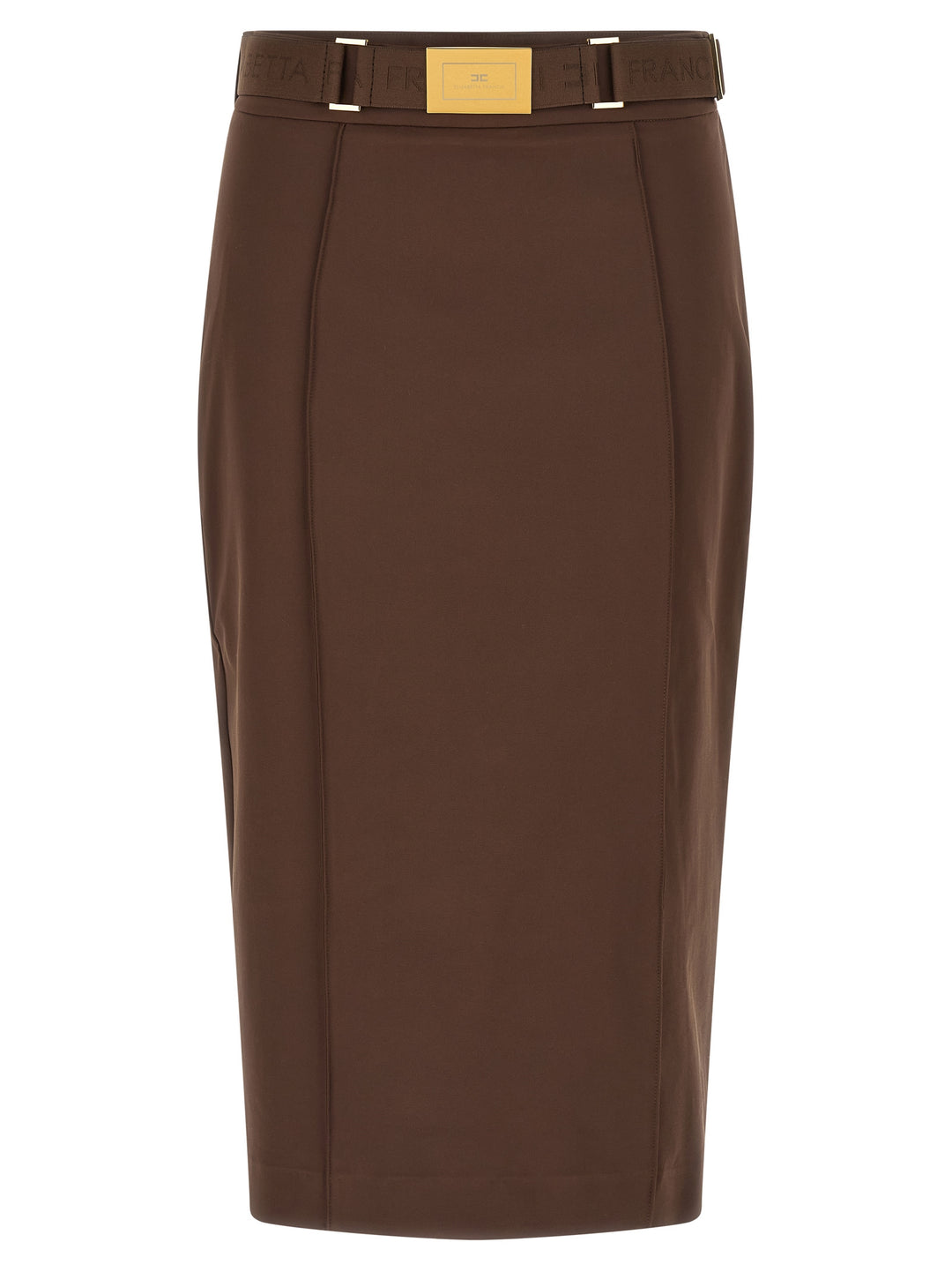Elisabetta Franchi Belt Skirt Gonne - Marrone | f46921230e6601b3f08423b6c92e04b694f93dd1