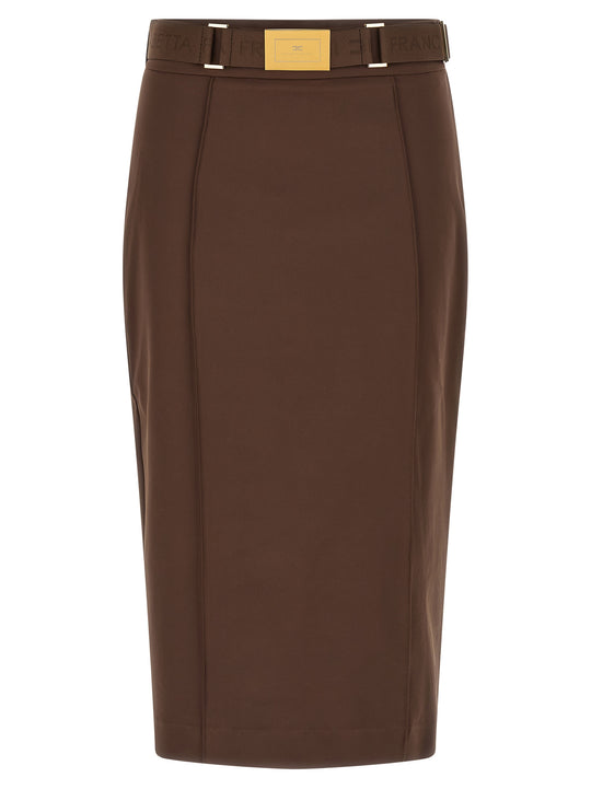 Belt Skirt Gonne Marrone