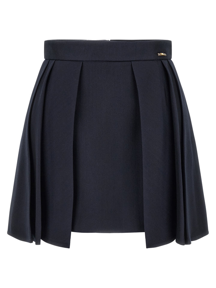 Elisabetta Franchi Fresh Wool Skirt Gonne - Blu | 593c7ca14c7ddaac440ad46353a2e3500284aa0e