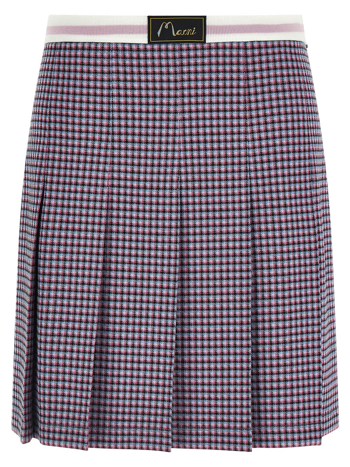 Marni Houndstooth Skirt Gonne - Viola | 331357d9cf5aea25766548201a3eb6e6fbe2ad47
