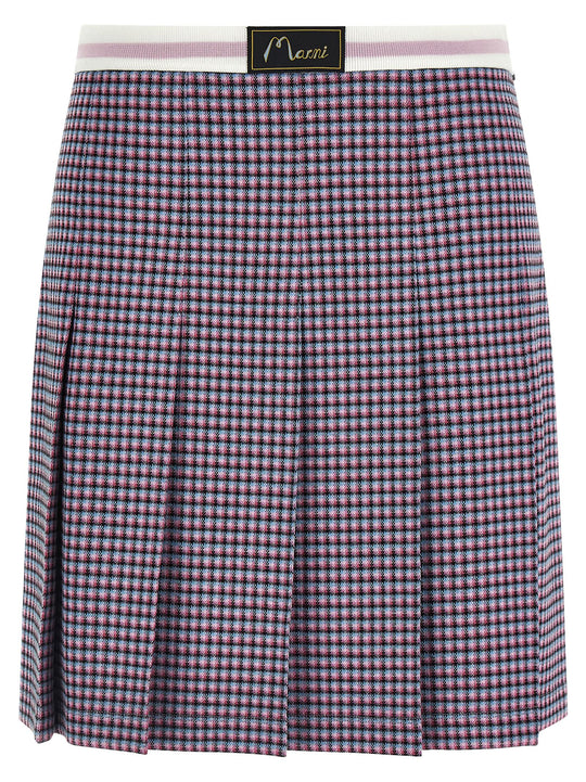 Houndstooth Skirt Gonne Viola