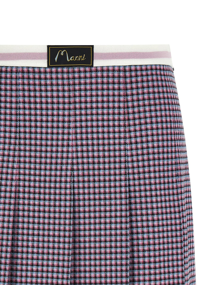 Marni Houndstooth Skirt Gonne - Viola | 7931f84e10ad5a12cdf2bd134d097b6412eecb8a