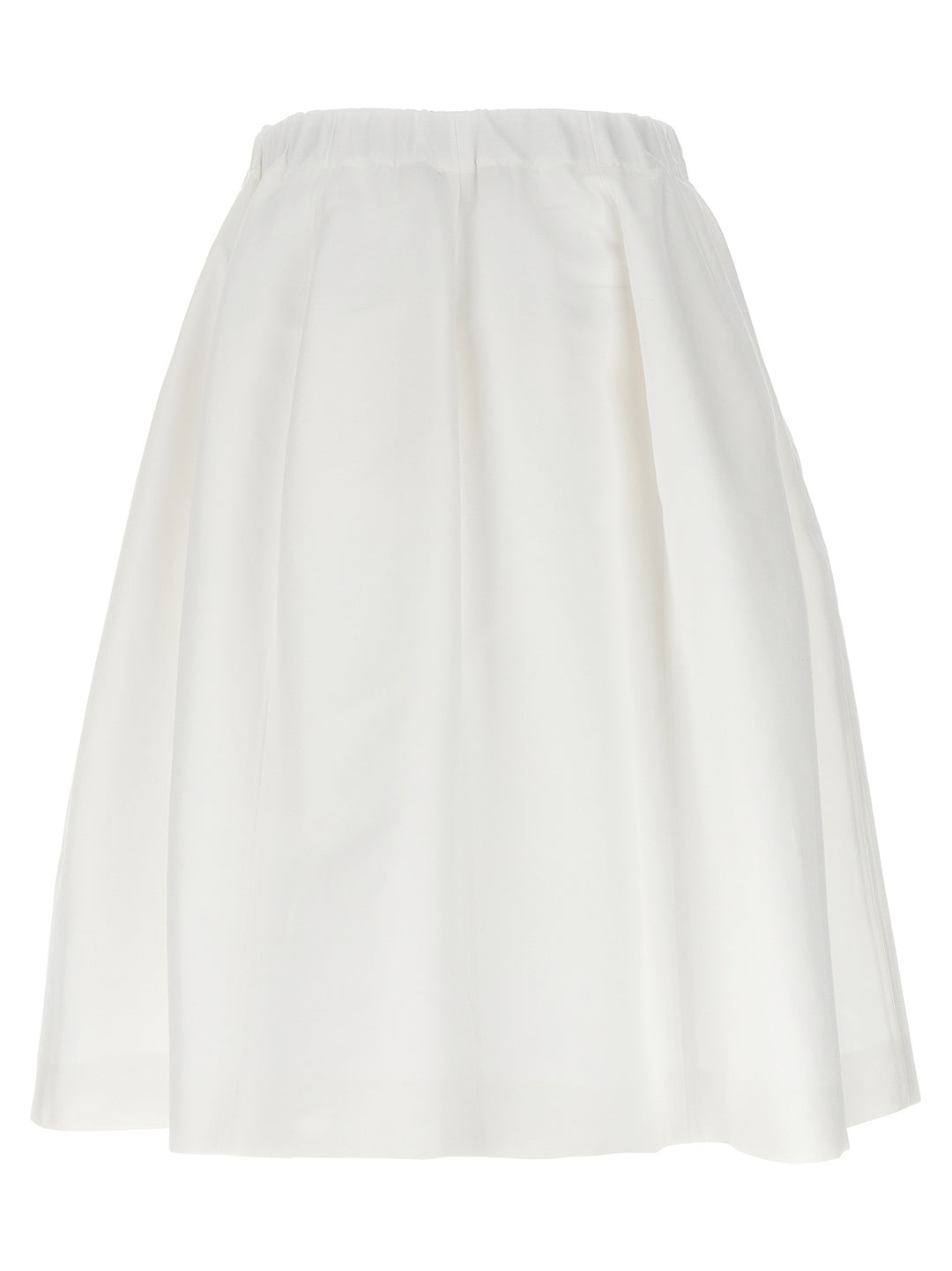 Cotton Gabardine Skirt Gonne Bianco