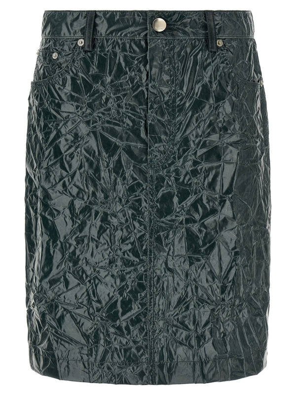 Skirt With A Wrinkled Effect Gonne Verde