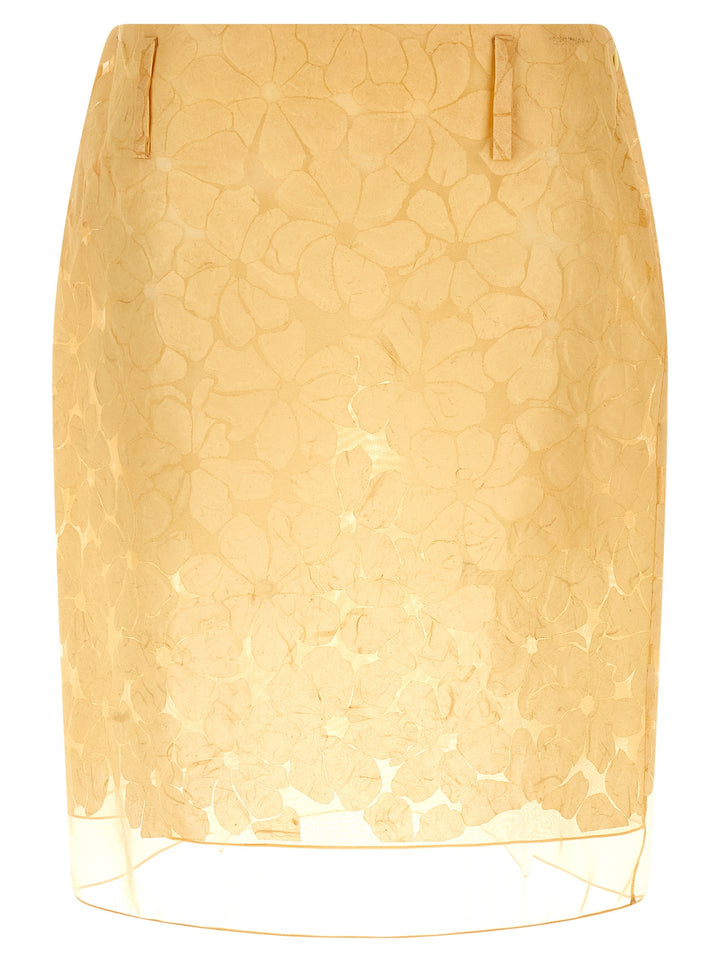 Marni Straight Skirt With Floral Pattern Gonne - Giallo | f8dae002037bd723f05000672ff81cce08d0e599