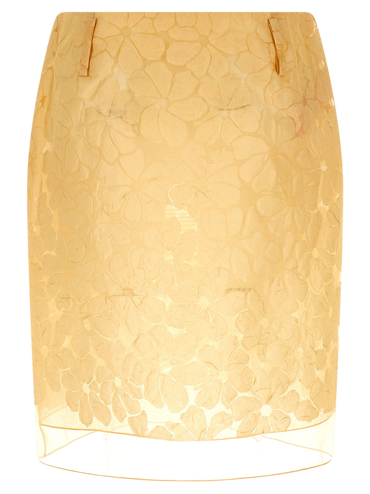Marni Straight Skirt With Floral Pattern Gonne - Giallo | 4157dd70a865da917396455eabd30f82c231e0a3
