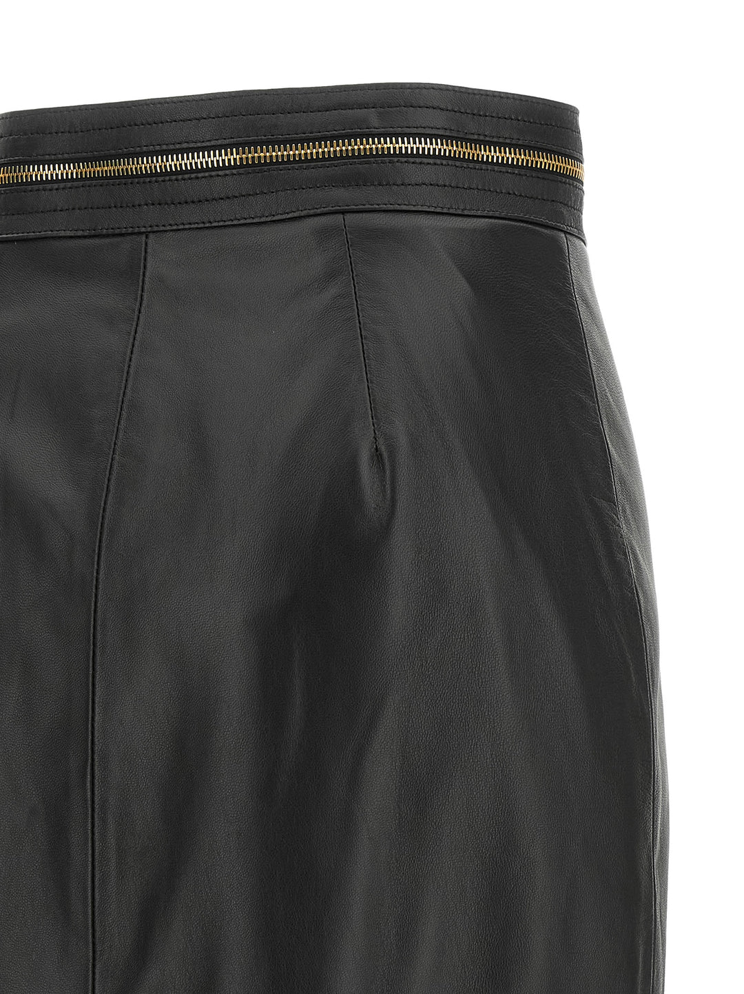 Elisabetta Franchi Leather Skirt Gonne - Nero | 26e3b59c4429e1538d59df90e8dbdb64cac4da04