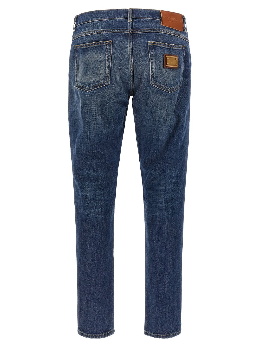 Dolce & Gabbana Logo Plaque Jeans - Blu | f3bd7673a42b494c9e604546eef0d9641b5a9977