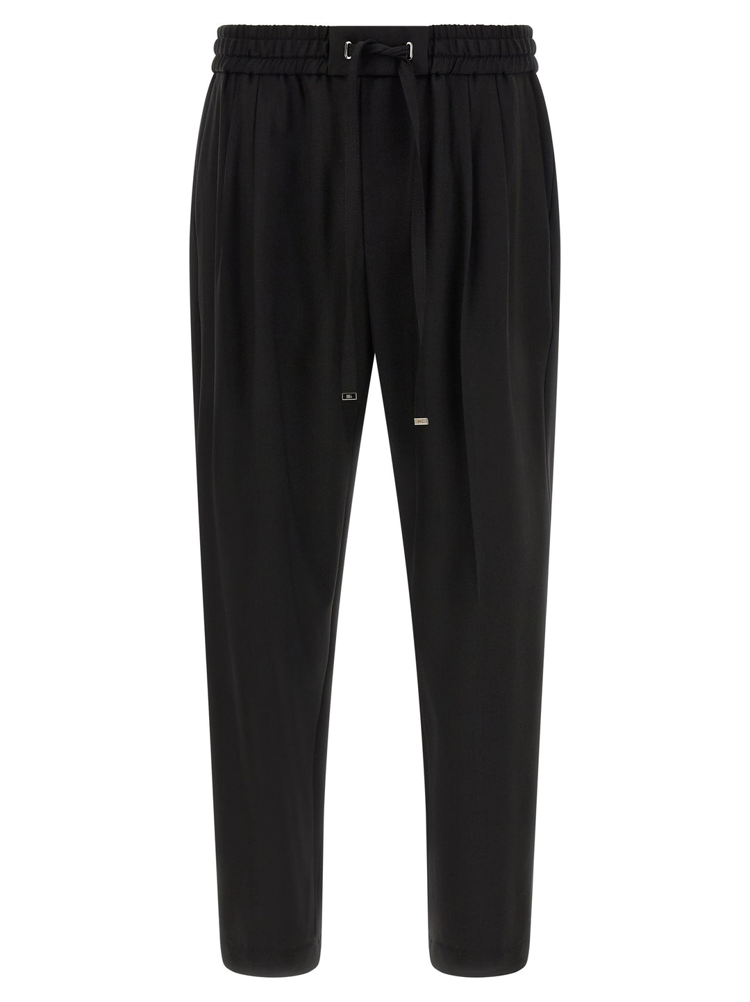 Dolce & Gabbana Wool Gabardine Joggers Pantaloni - Nero | 33ffed174e63183224eb8479a0ba90f1883e4af9