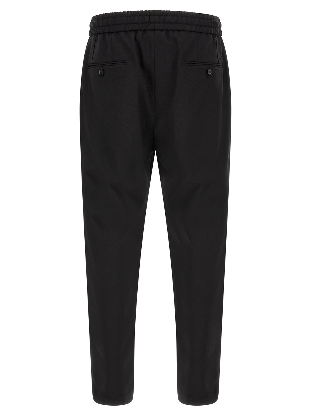 Dolce & Gabbana Wool Gabardine Joggers Pantaloni - Nero | 57531d927c89d53b50994dc0eb630e8e46c2fb65