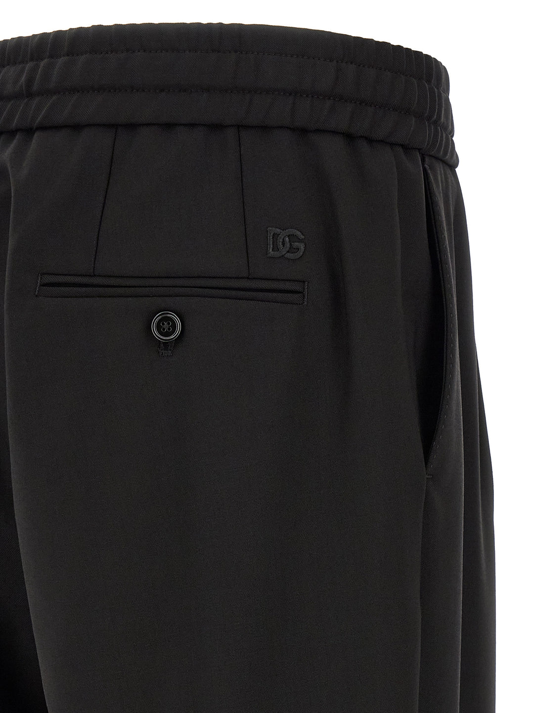 Dolce & Gabbana Wool Gabardine Joggers Pantaloni - Nero | a7230f54bd280da471ab8a5e0f6ccfa9f3965c62