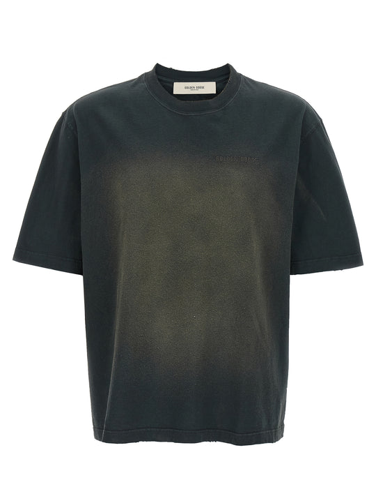 Used Dyed Cotton T Shirt Nero