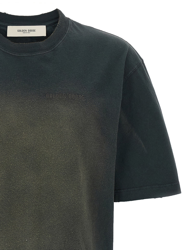 Golden Goose Used Dyed Cotton T shirt - Nero | 3a5d89ae3afa77498b107f81d38678ec935a6d8c