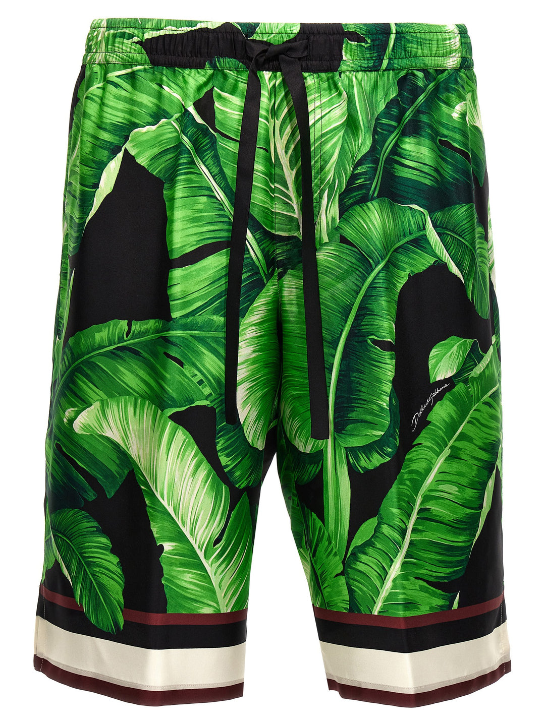 All Over Print Bermuda Shorts Pantaloni Verde