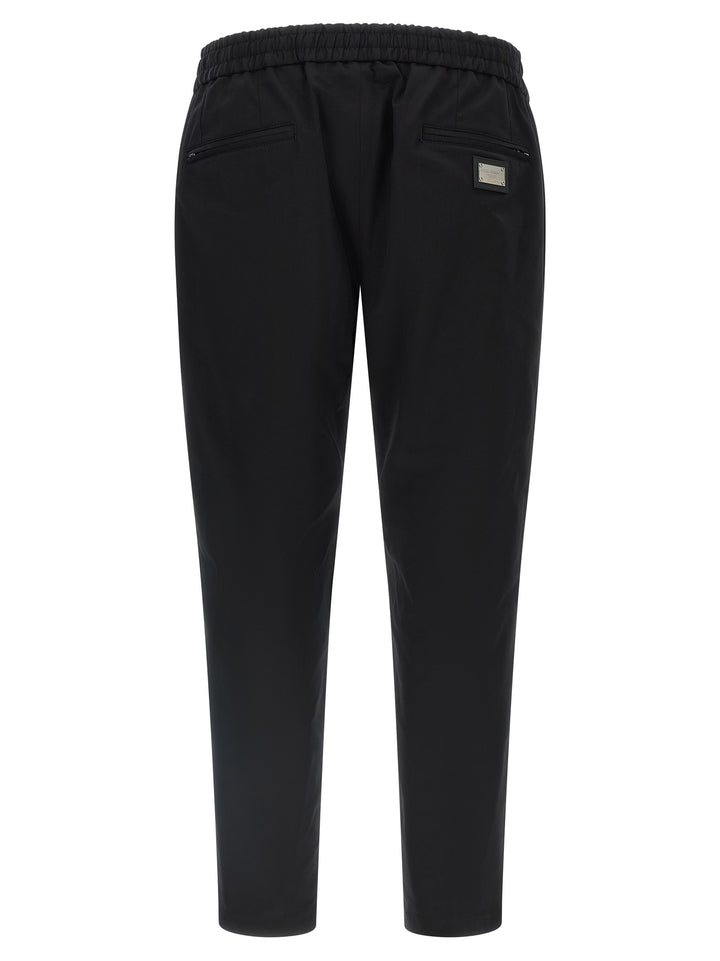 Dolce & Gabbana Logo Plaque Pantaloni - Nero | e06ef5a0ff6e94fac52c1ba9b1ddf541d71de81f
