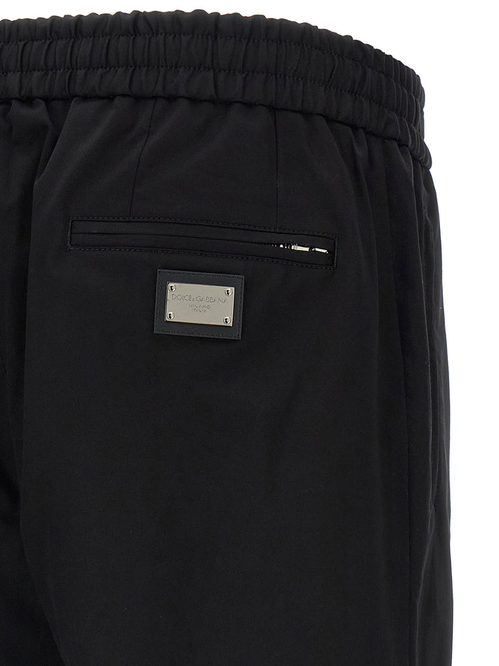 Dolce & Gabbana Logo Plaque Pantaloni - Nero | 33ee99a5e69dd3f74c36e7811359c34119c11629