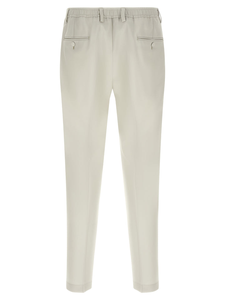 Dolce & Gabbana Poplin Wool Pantaloni - Beige | 4973c03dc93434cd8ab821a28851e154a7a3d38c