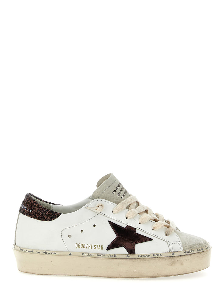 Golden Goose Hi Star Sneakers - Marrone | 96ac43233708001befcfc83a80cbb0d18f3d94b0