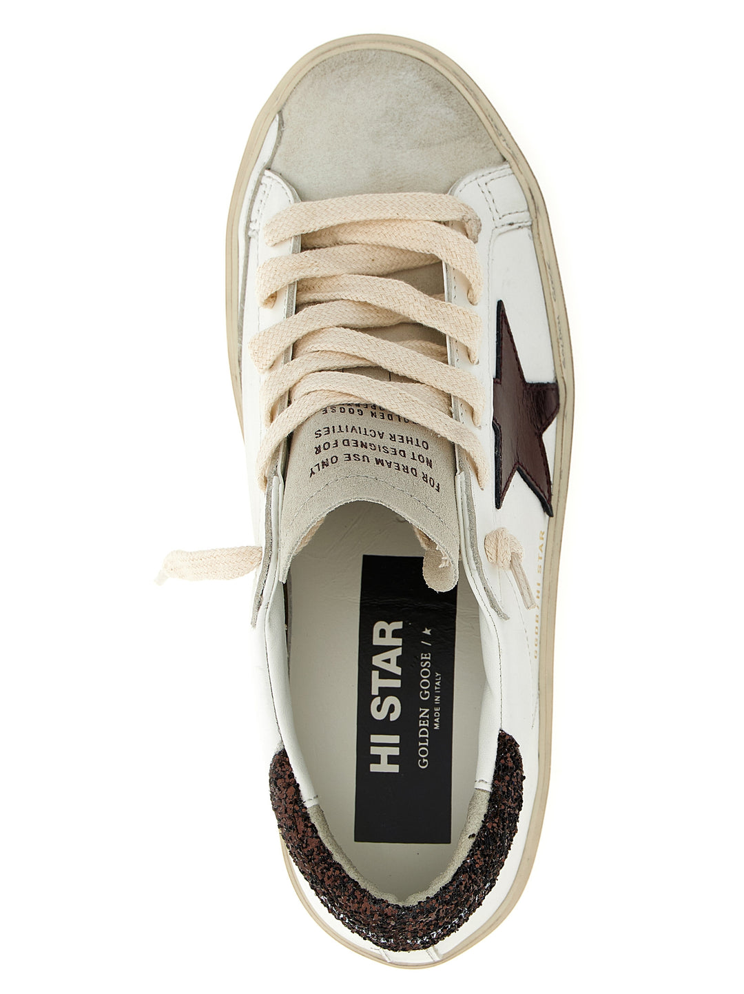 Golden Goose Hi Star Sneakers - Marrone | c451414e870623f60fe890fb7995e5577c88135d