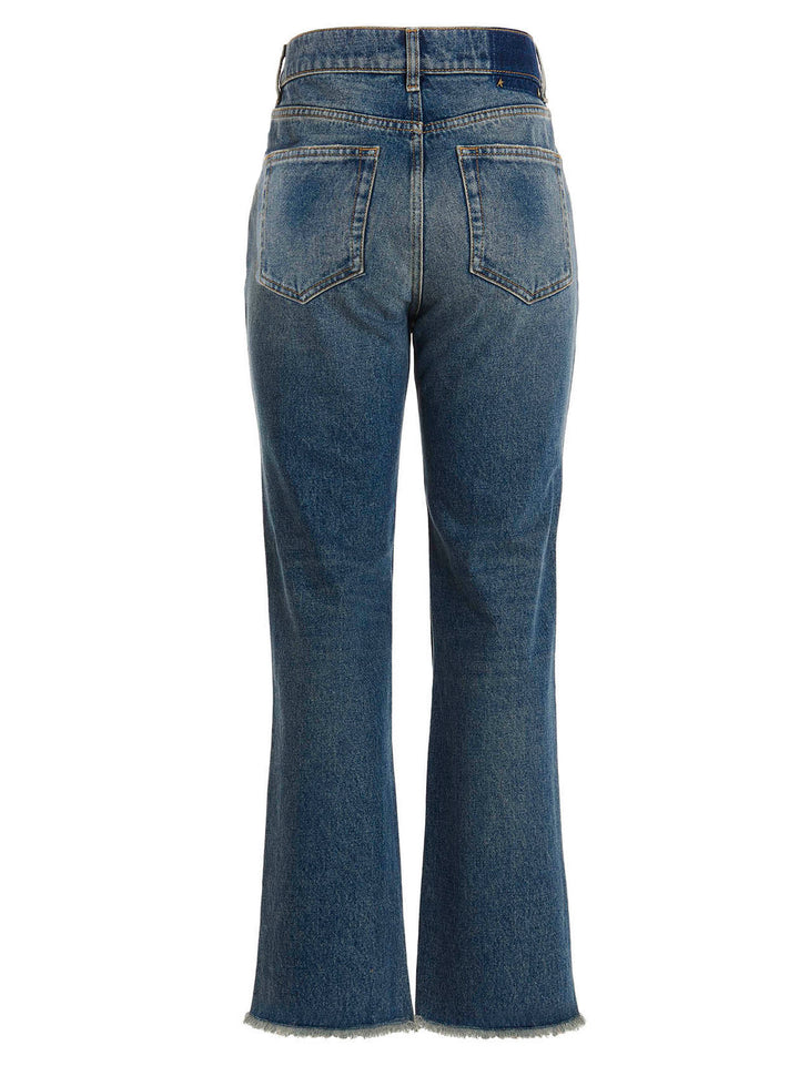 Golden Goose Used-Effect Hem Detail Jeans - Blu | 28b80048126b3249fbb61bf4a4d1bae321f459f8