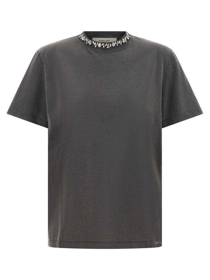 Golden Goose Cabochon Crystal T shirt - Grigio | e516c3a3eb57ffa7251d6453d58a7494edcf8909