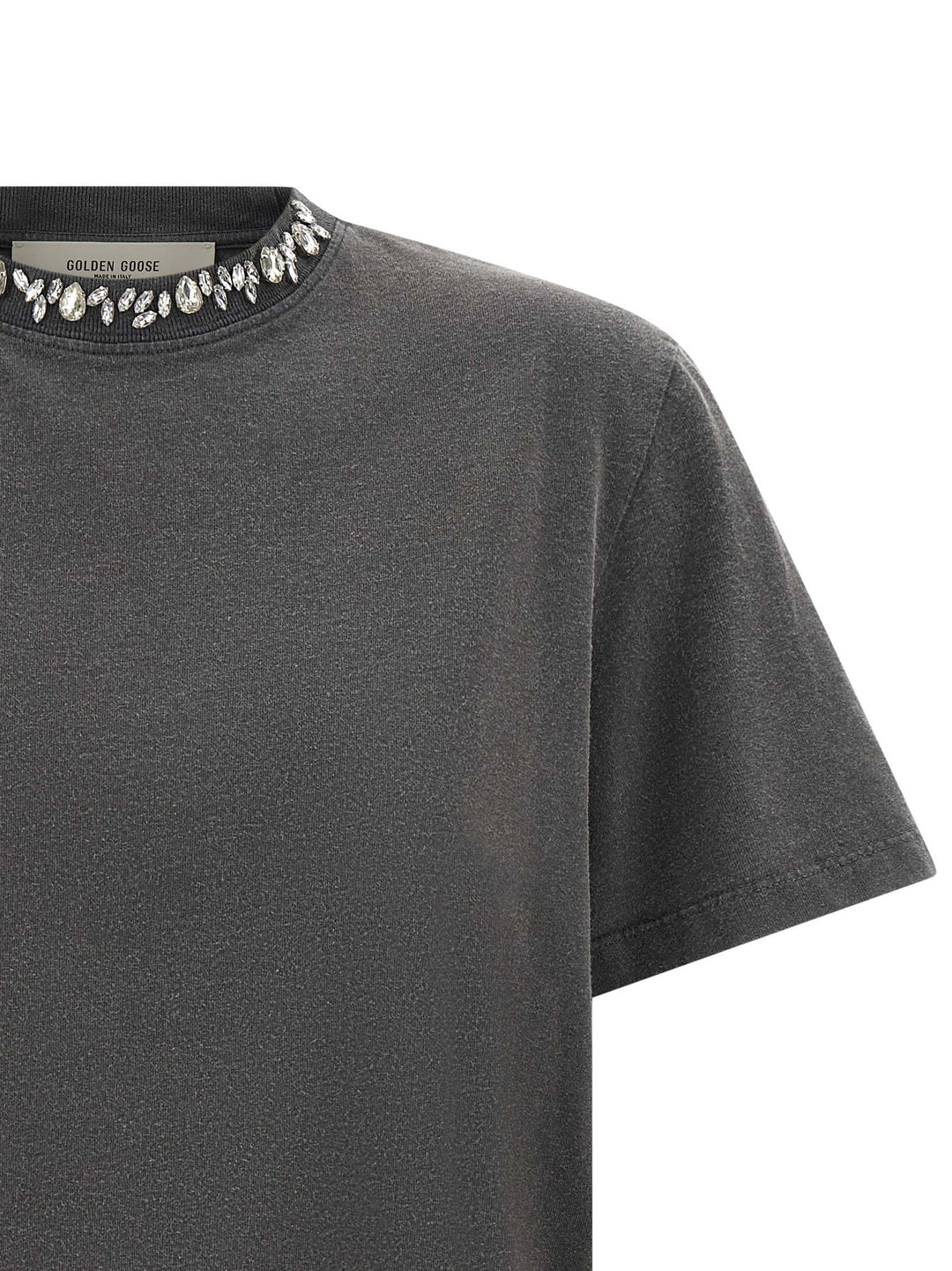 Golden Goose Cabochon Crystal T shirt - Grigio | af4e88e54b4e8701764a5ca05fef4ef0fa73c5ff