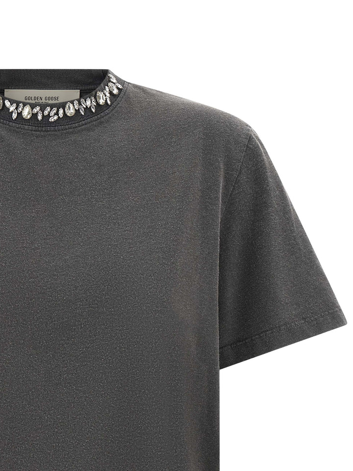 Golden Goose Cabochon Crystal T shirt - Grigio | af4e88e54b4e8701764a5ca05fef4ef0fa73c5ff