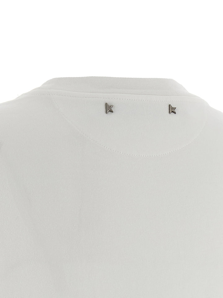 Golden Goose Crystal Crew Neck T shirt - Bianco | 6415f4e114ddde5071fc27050025d8c7db3d2702
