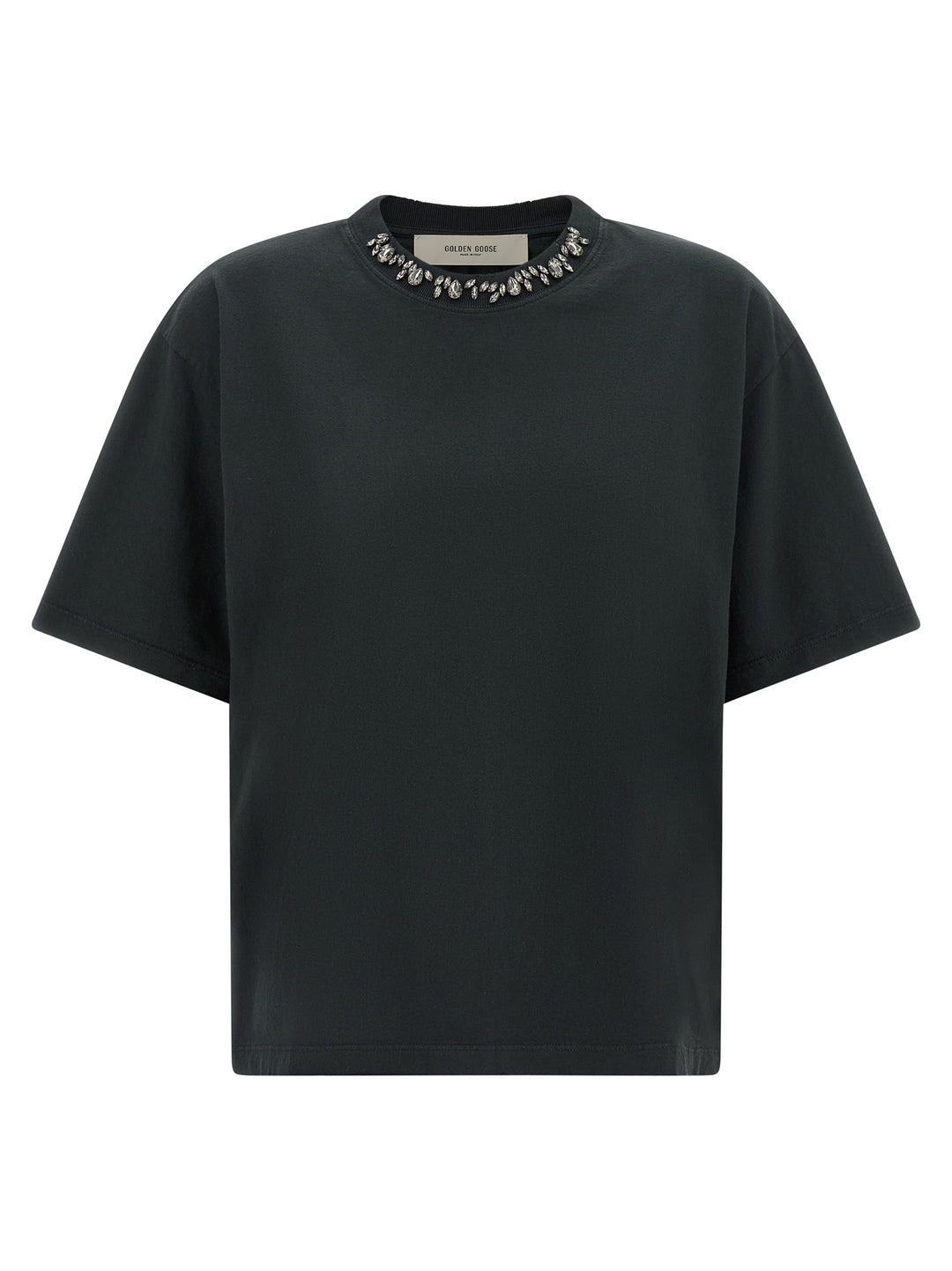 Golden Goose Crystal Crew Neck T shirt - Nero | 0005daeb7c8f3ed82effbe59dda7414f12089cd9