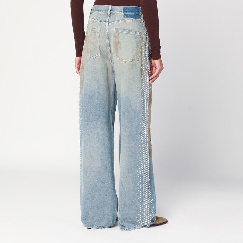 Golden Goose Pantaloni - Celeste | b3737c1518210bc938935898c8f62ea47f60329d
