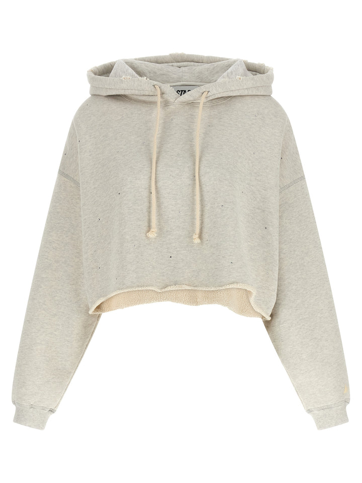 Golden Goose Crystal Hoodie Felpe - Grigio | 263ba27392c8ae4a6010457cb59448912fddf213