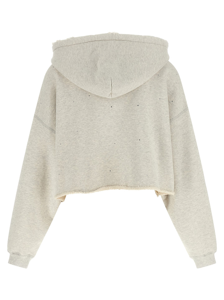 Golden Goose Crystal Hoodie Felpe - Grigio | f22fe75a7eaf7482edec4802921625fa8283b6fa