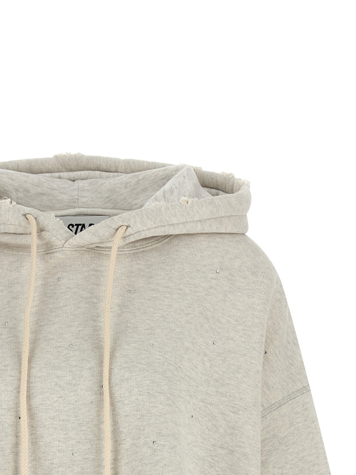 Golden Goose Crystal Hoodie Felpe - Grigio | 9388f16d7d68c4c0799f55d61051d81f8ec277b6