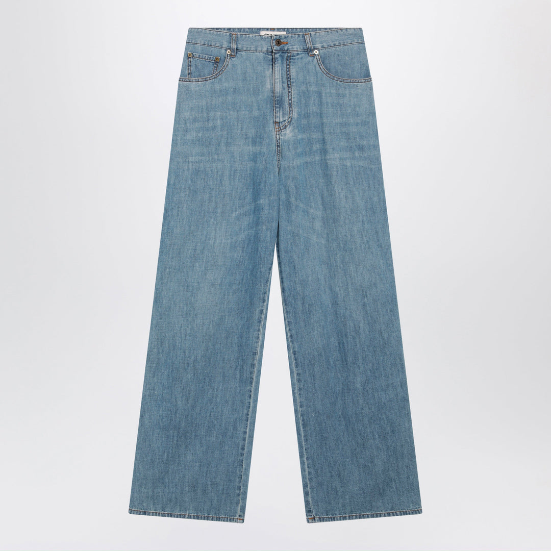 Miu Miu Pantaloni - Celeste | 181ebf32d91380d8492872dae5fcda5b5ba4b77e