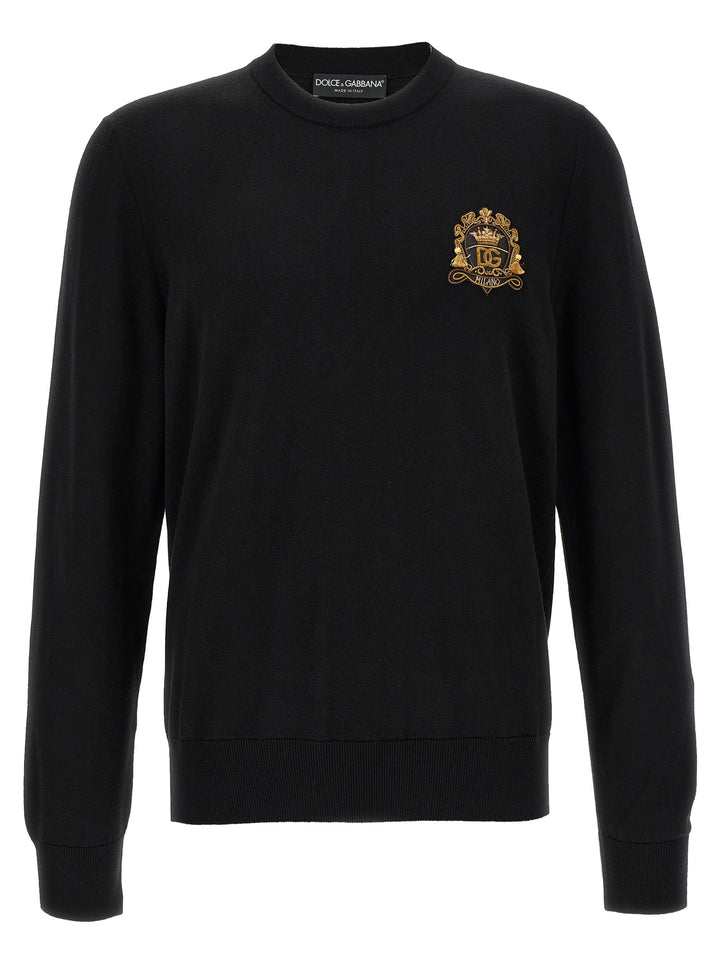 Dolce & Gabbana Coat Of Arms Sweater Maglioni - Nero | 2d384734bdc7de7a98dce6e8ae849f3403055674