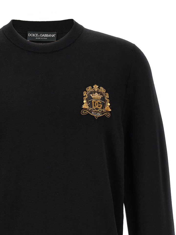 Dolce & Gabbana Coat Of Arms Sweater Maglioni - Nero | 1747b7a22d9a2b2de8fac2f1e84a653d1862249a