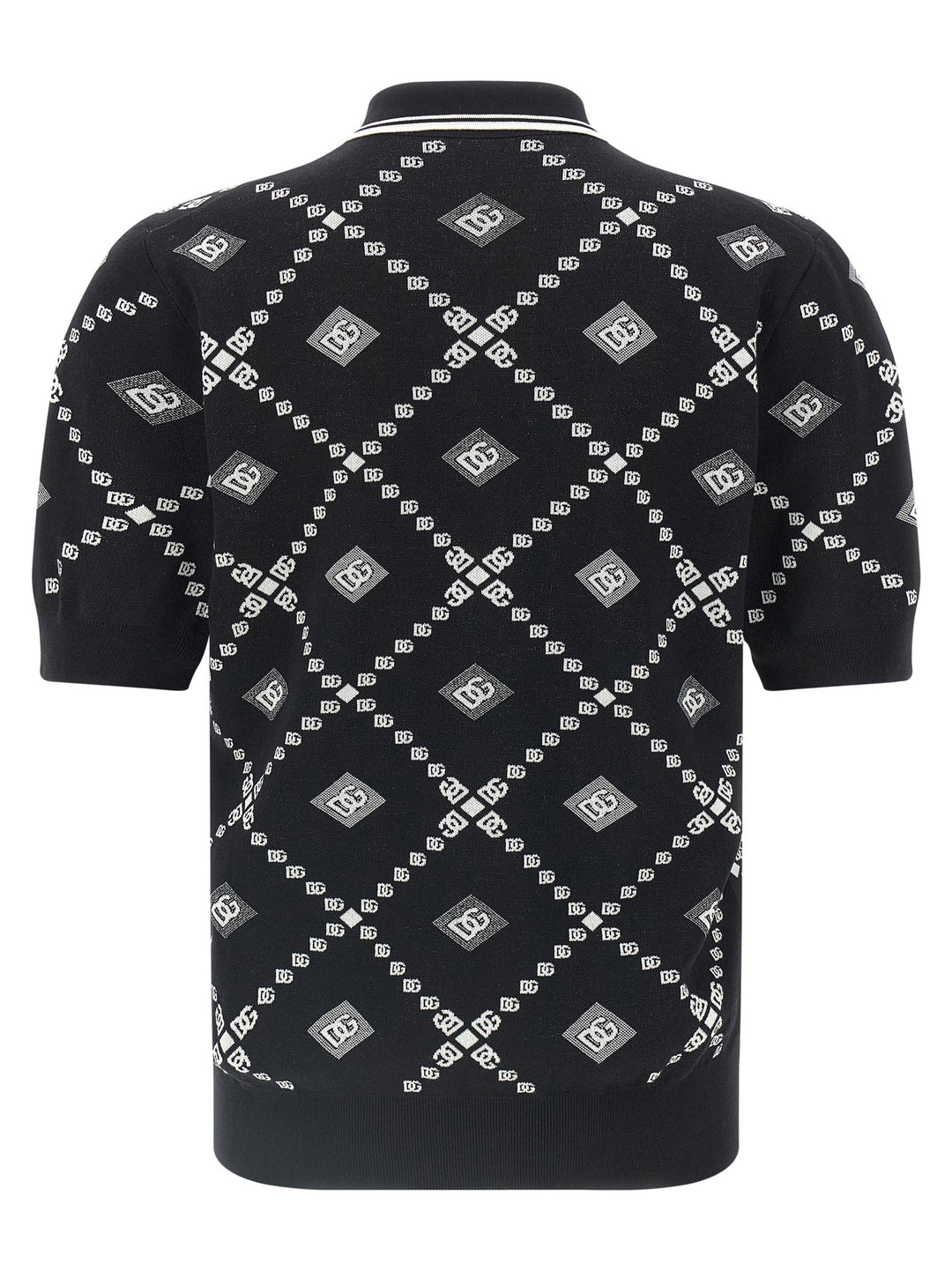 Dolce & Gabbana Knitted  Shirt Polo - Bianco/Nero | 55a7b804e2eb1d9b34017b6c020ba7ff95a4be62