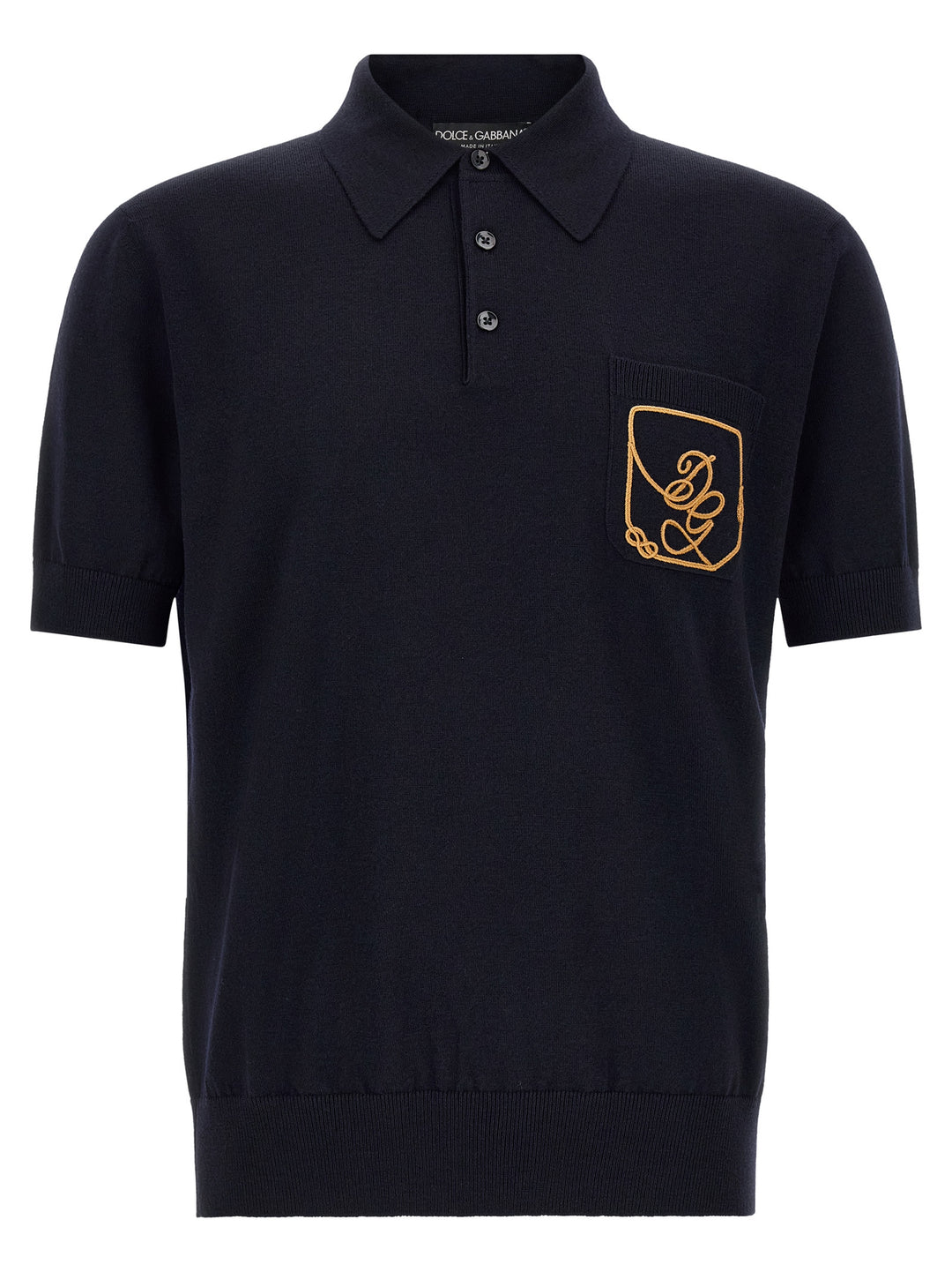 Dolce & Gabbana Logo Embroidery  Shirt Polo - Blu | d41c10e9ea094dbe77014de496b6aeca896fdaf3
