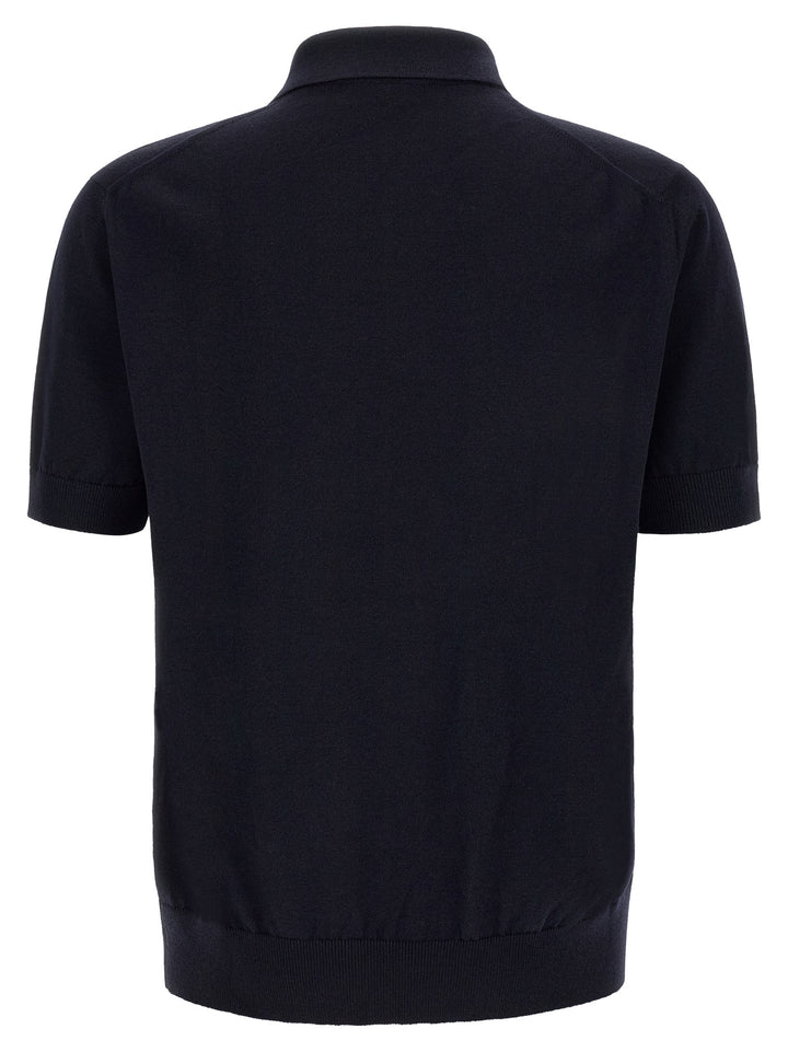 Dolce & Gabbana Logo Embroidery  Shirt Polo - Blu | bcbcf3273497bc23b18ced5dced41f75cd6066b3