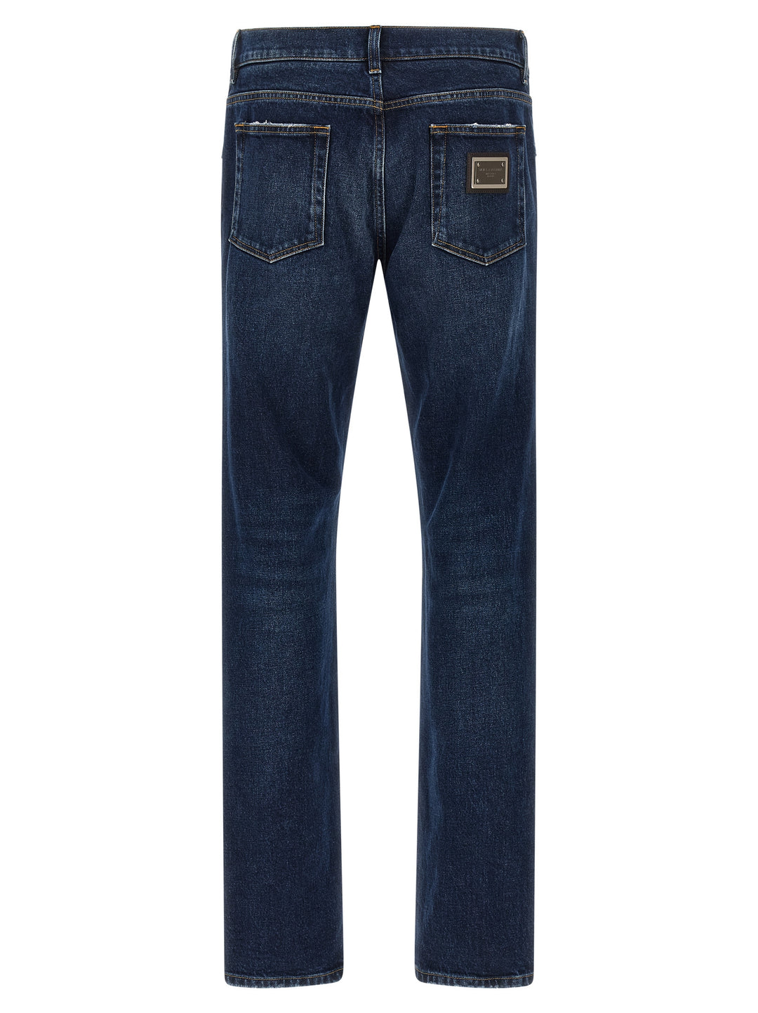 Dolce & Gabbana Logo Plaque Jeans - Blu | 15e34a24bb279a7d5b13656cb5b9c05482ddcacc