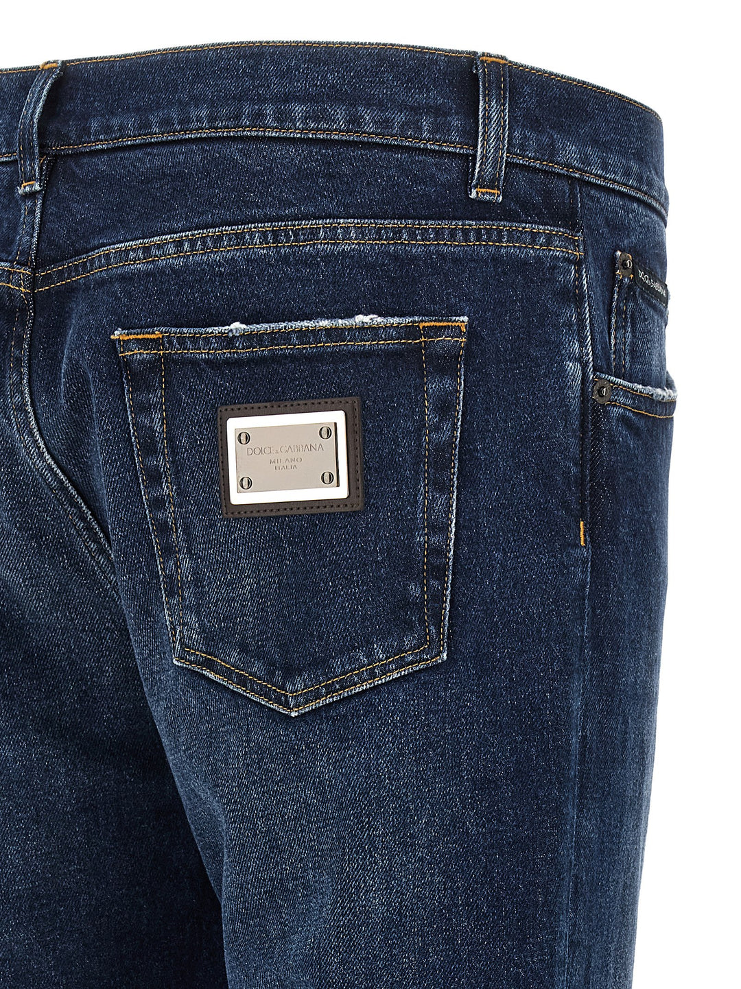 Dolce & Gabbana Logo Plaque Jeans - Blu | cdb6ea68ef1662515ac49c03c4a56e350ce956f6